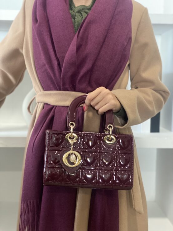 Bolso Venecia charol dark wine - Imagen 3