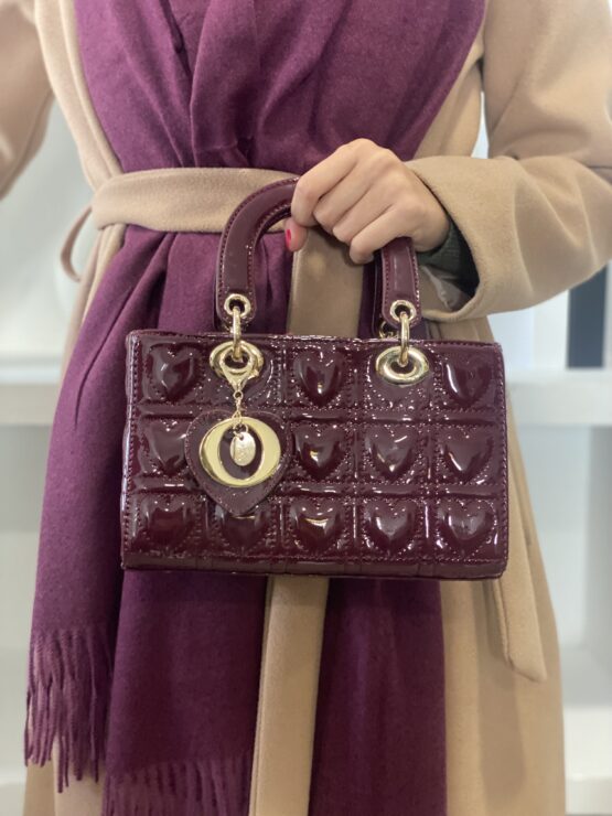Bolso Venecia charol dark wine - Imagen 2