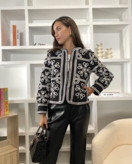 Chaqueta bordada acolchada Colette