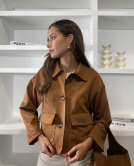 Chaqueta Chloe antelina camel
