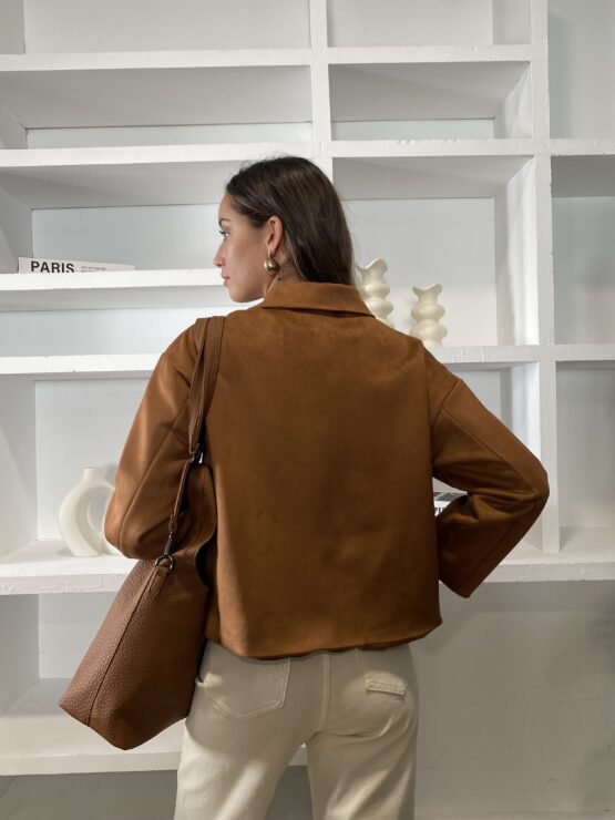 Chaqueta Chloe antelina camel - Imagen 3