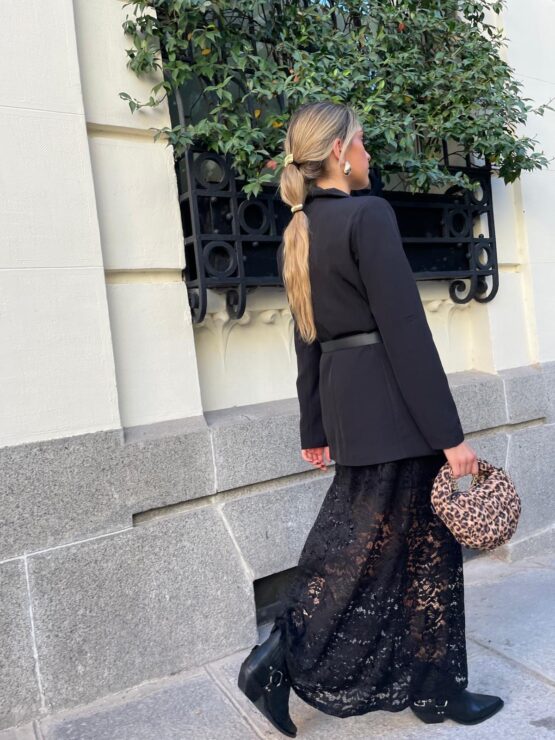 Falda de encaje Marietta black - Imagen 6