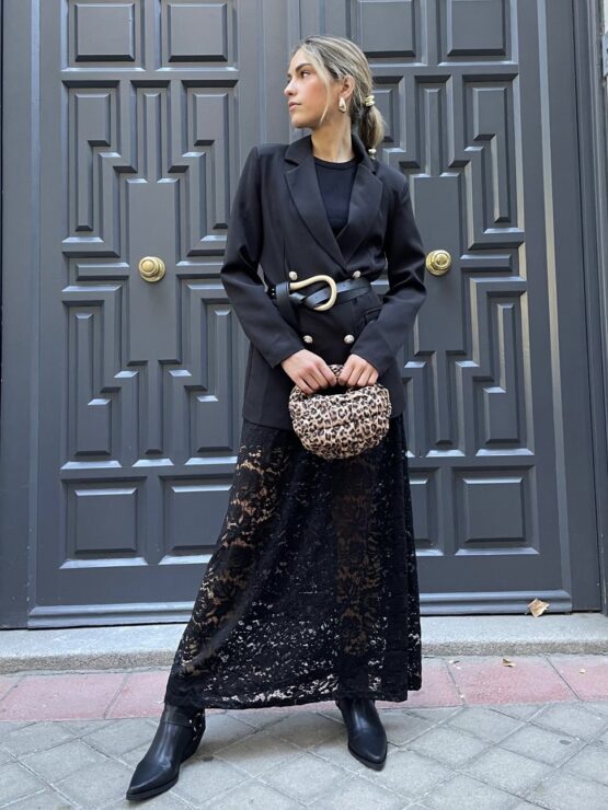 Falda de encaje Marietta black