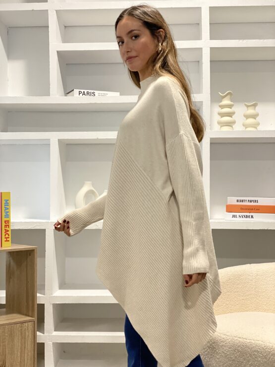 Jersey capa de punto beige Jimena - Imagen 3