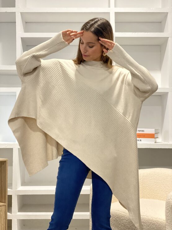 Jersey capa de punto beige Jimena - Imagen 5