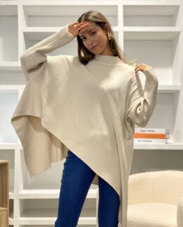 Jersey capa de punto beige Jimena