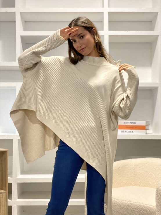 Jersey capa de punto beige Jimena