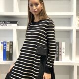 Vestido de rayas combinado con plisado - Imagen 6