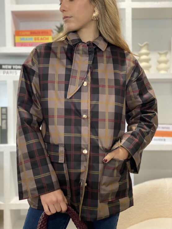 Chaqueta acolchada waterproof cuadros