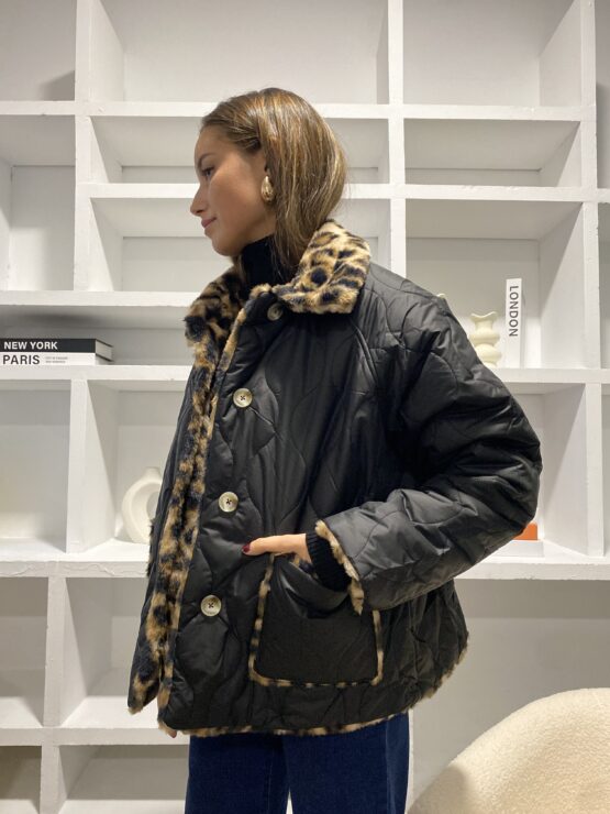 Cazadora impermeable pelo reversible