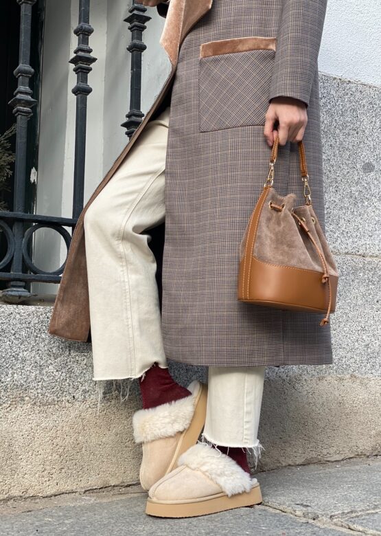 Zueco pelo beige diane - Imagen 3