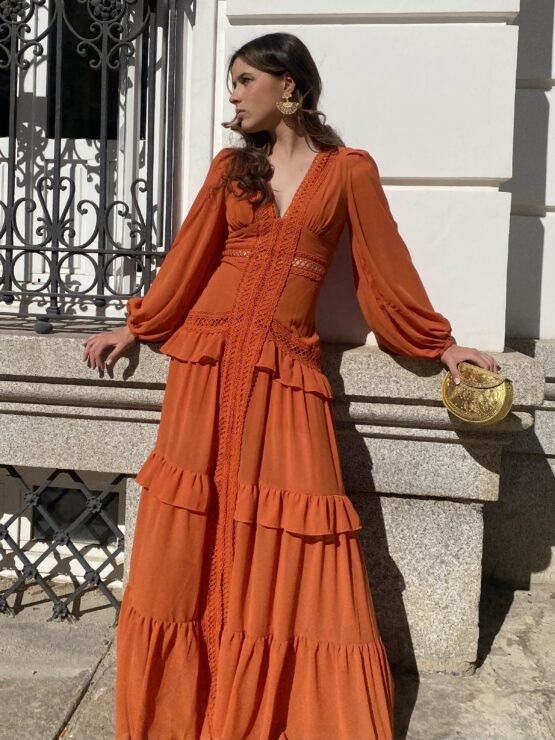 Vestido portobello teja