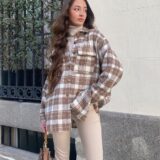 Chaqueta cuadros Lana