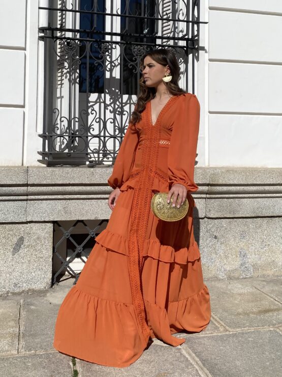 Vestido portobello teja - Imagen 7