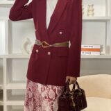 Blazer balmoral burdeos