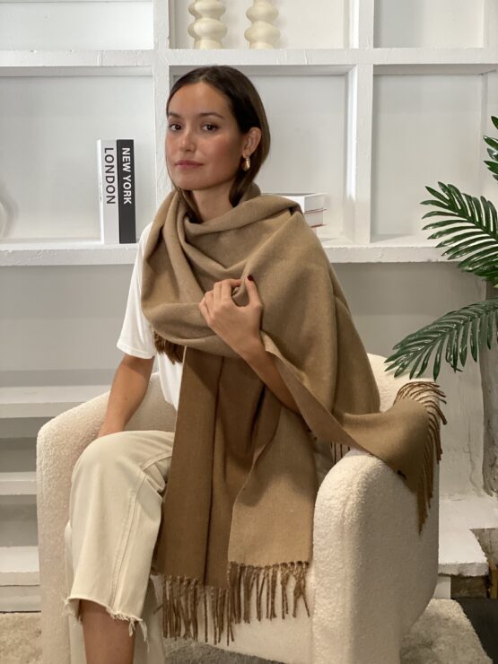 Bufanda bicolor camel - Imagen 3