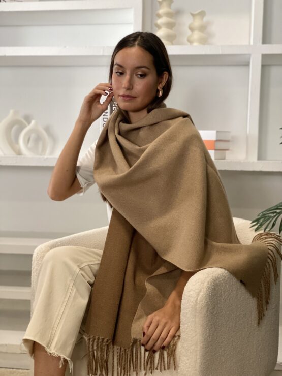 Bufanda bicolor camel - Imagen 4