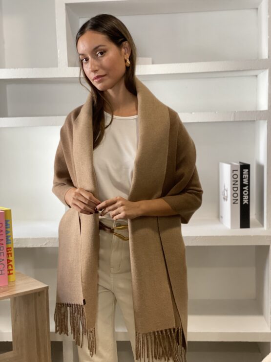 Bufanda bicolor camel - Imagen 5