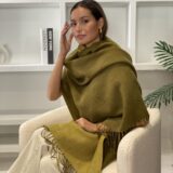 Bufanda bicolor olive - Imagen 6
