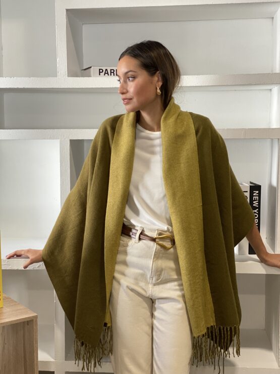 Bufanda bicolor olive