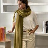 Bufanda bicolor olive - Imagen 4