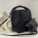 Bolso trenzado Benoit black - Imagen 3