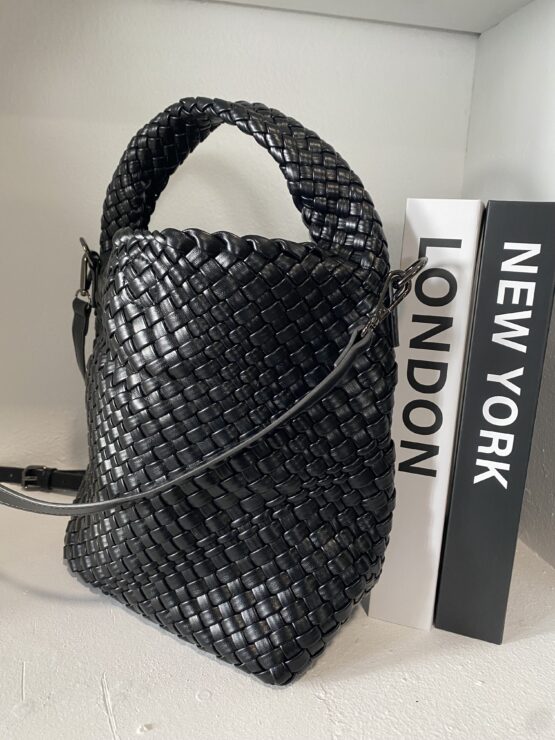 Bolso trenzado Benoit black - Imagen 2
