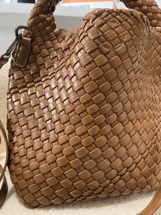 Bolso trenzado Benoit camel - Imagen 3