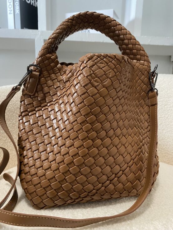 Bolso trenzado Benoit camel - Imagen 2