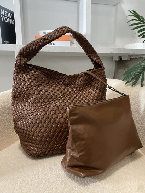Bolso Maxi trenzado Louis café