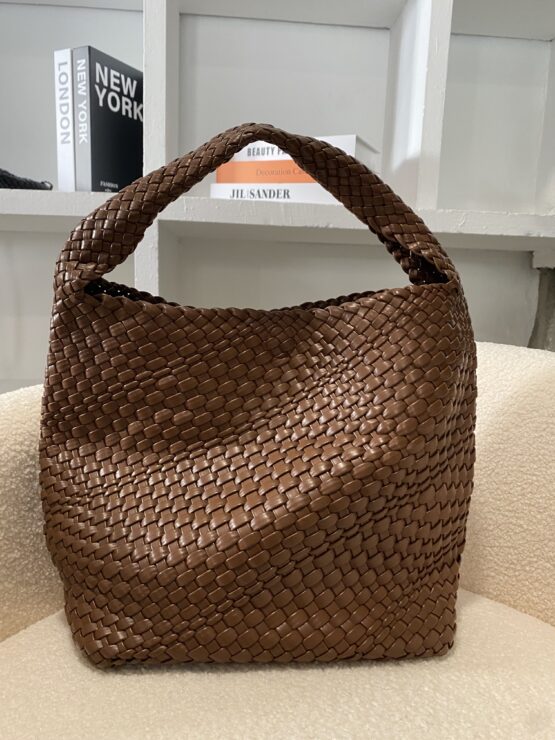 Bolso Maxi trenzado Louis café - Imagen 4
