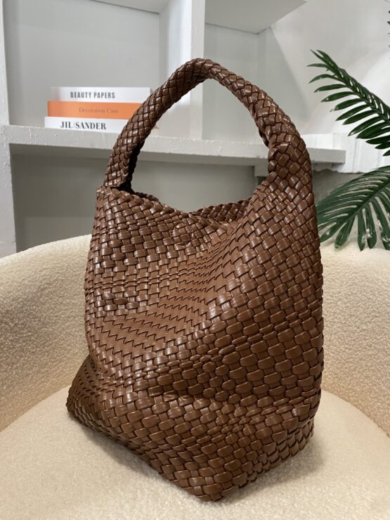 Bolso Maxi trenzado Louis café - Imagen 3