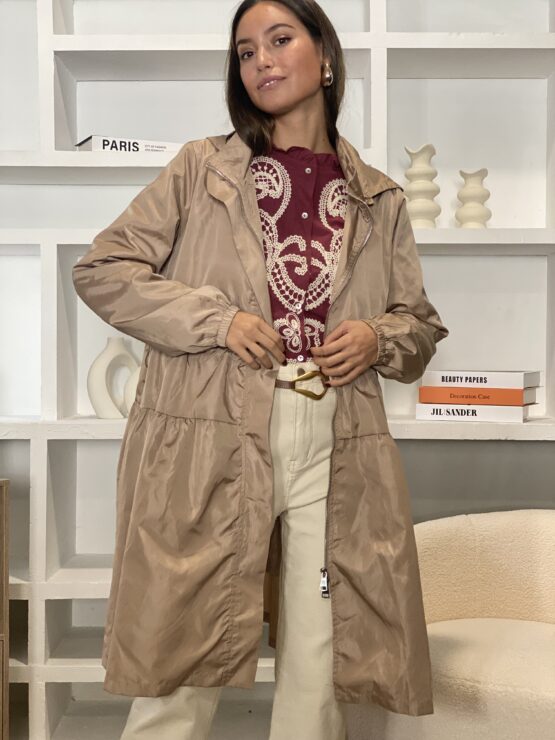Trench impermeable camel Clare - Imagen 4