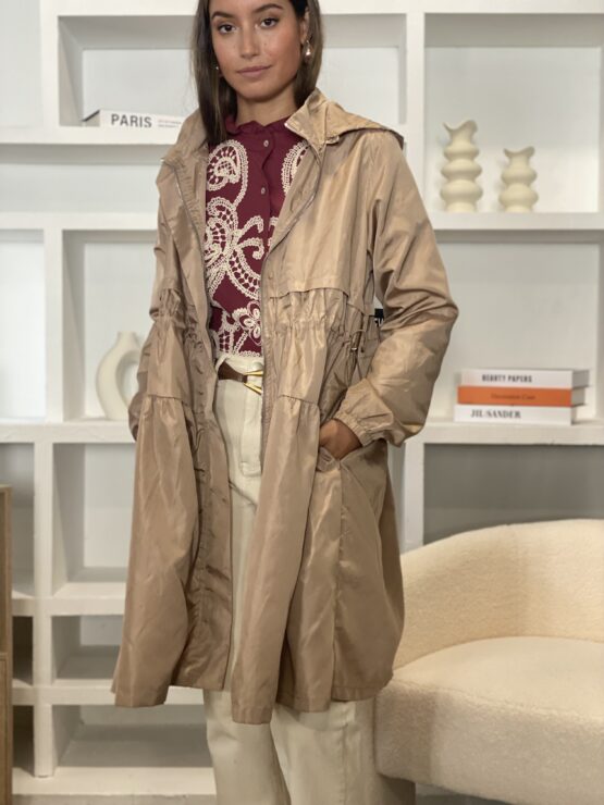 Trench impermeable camel Clare - Imagen 5