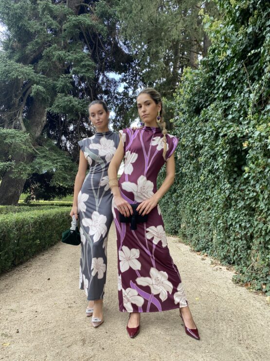Vestido Jimena burdeos - Imagen 8