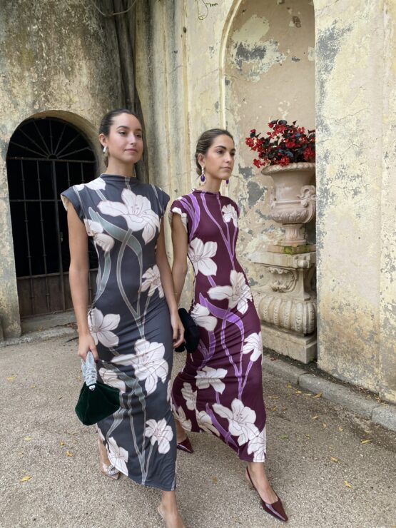 Vestido Jimena burdeos - Imagen 9