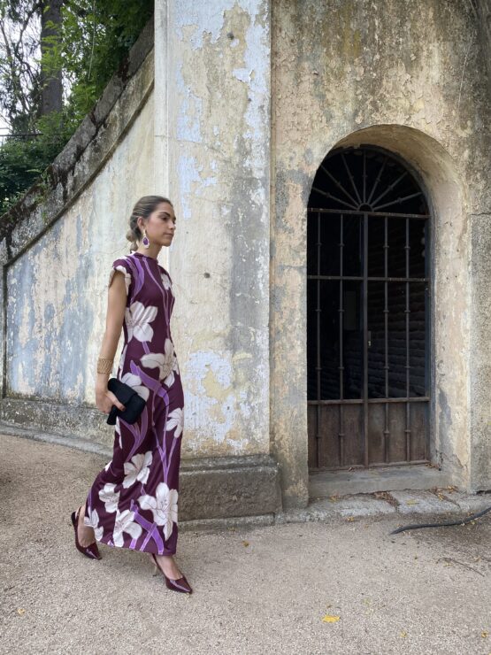 Vestido Jimena burdeos - Imagen 6