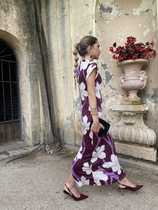 Vestido Jimena burdeos - Imagen 4