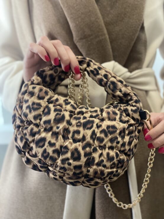 Bolso mini acolchado animal print - Imagen 5