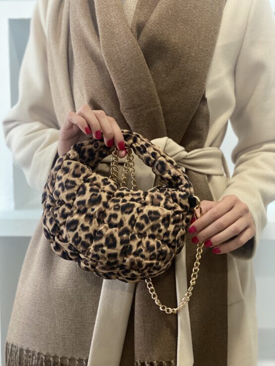 Bolso mini acolchado animal print - Imagen 3