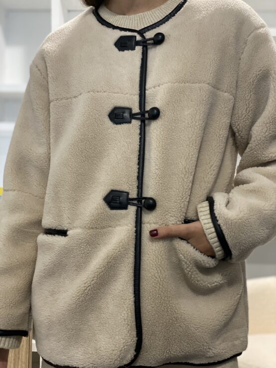 Abrigo Teddy con efecto piel - Imagen 5