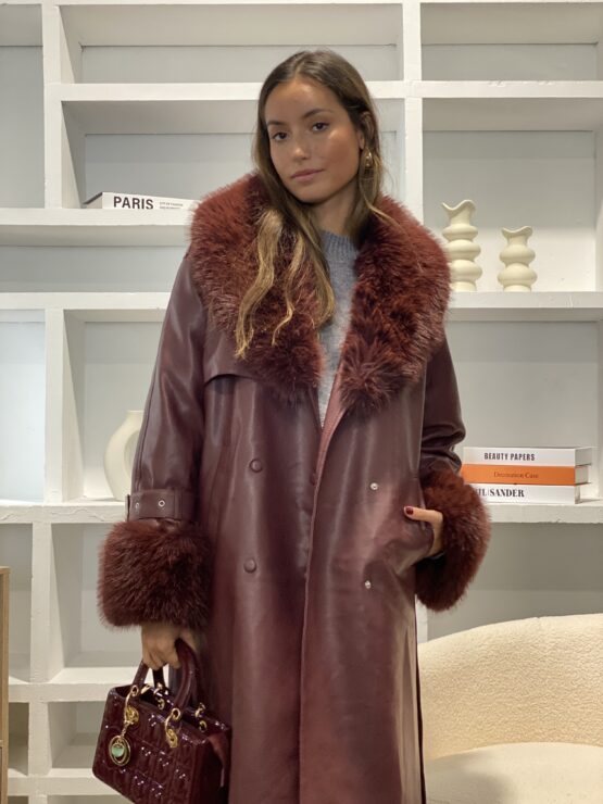 Trench bimba efecto piel con pelo - Imagen 8