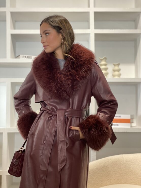 Trench bimba efecto piel con pelo - Imagen 7