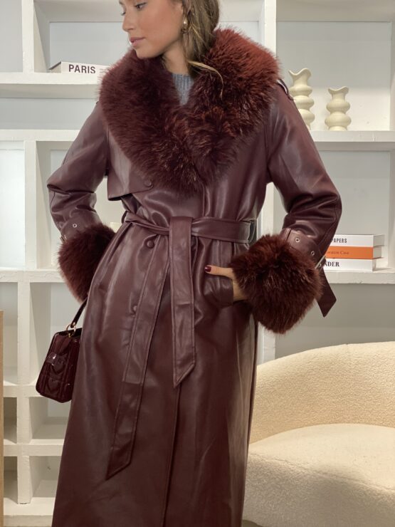 Trench bimba efecto piel con pelo - Imagen 2