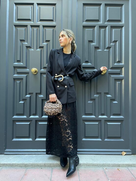 Falda de encaje Marietta black - Imagen 3