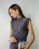 Camiseta hombreras lurex gris