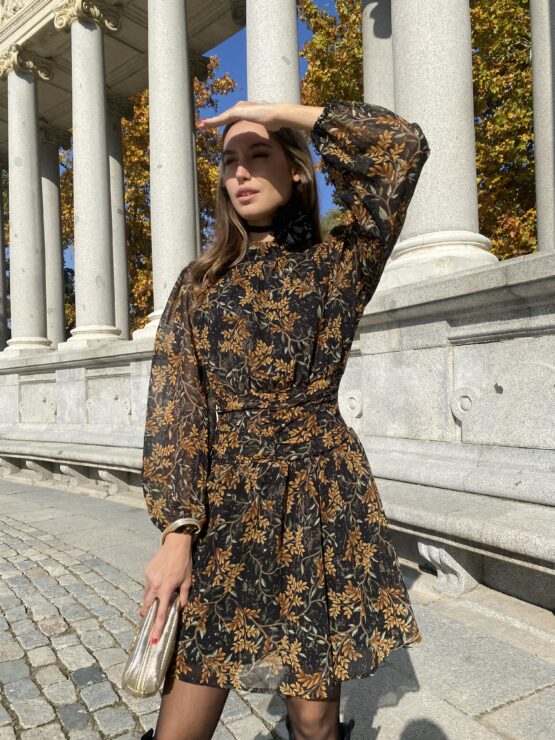 Vestido flor liberto chiffon - Imagen 4