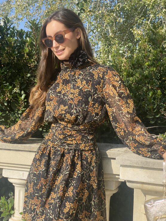 Vestido flor liberto chiffon - Imagen 2