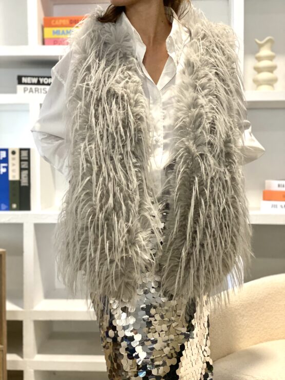 Chaleco pelo Manhattan gris