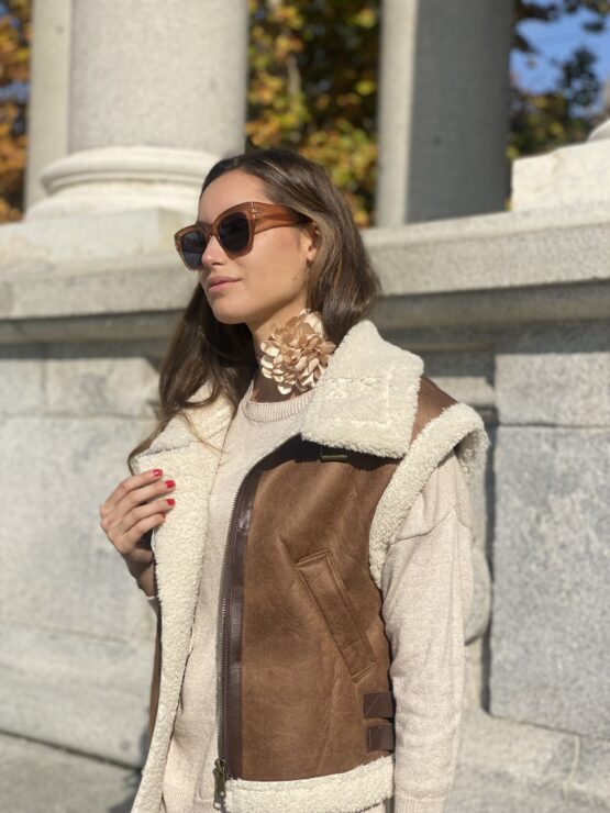 Choker Flor beige - Imagen 2